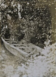 Chief Henry Kawinas Canoe at the site of Lummi Camp old war canoe PRJ 1385
